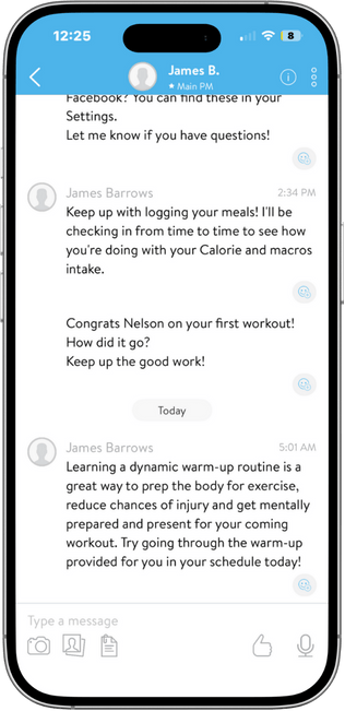 messaging screenshot