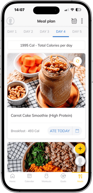 meal plans screenshot